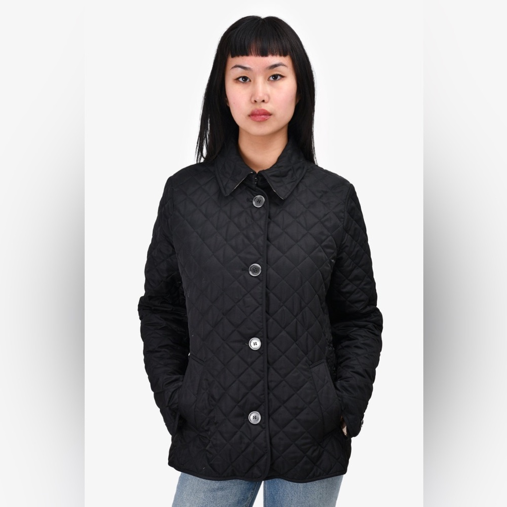 Burberry Brit black Quilted Buttoned Jacket